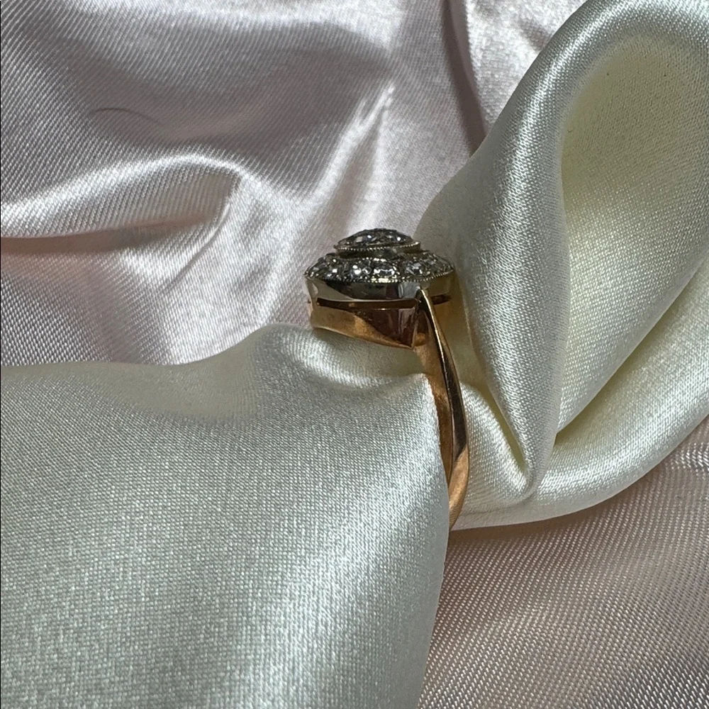 Vintage 14 K gold and diamonds Women's Ring - Picture 4 of 10